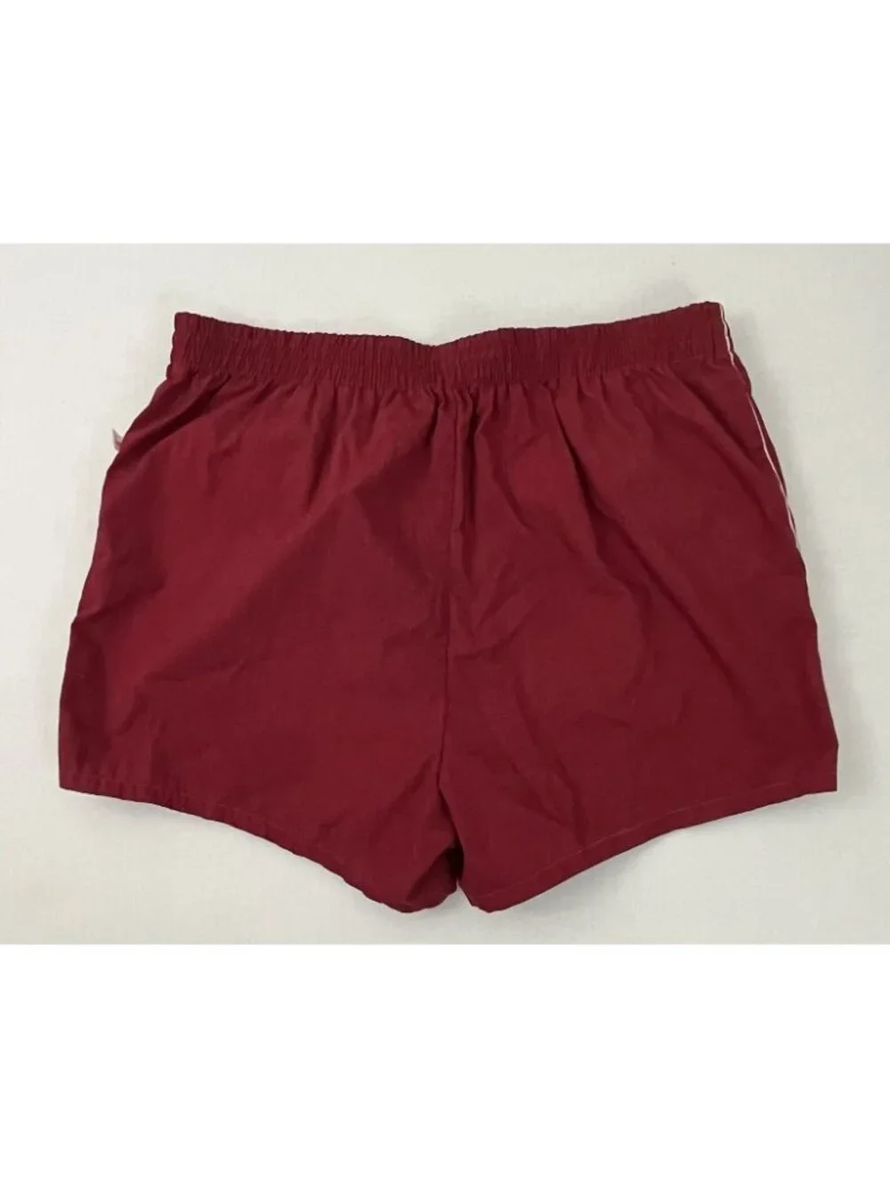 Vintage JANTZEN Swim Trunks Men's 40 Red Lined Shorts Elastic Waist Metal Clasp